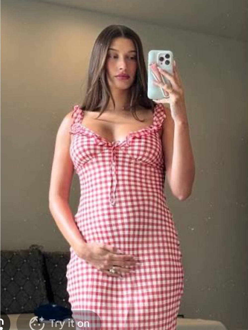 Reformation Par Heidi Gingham Dress